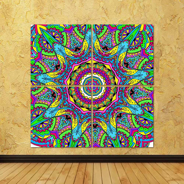 ArtzFolio Abstract Psychedelic Traditional Motif Element D2 Split Art Painting Panel on Sunboard-Split Art Panels-AZ5006611SPL_FR_RF_R-0-Image Code 5006611 Vishnu Image Folio Pvt Ltd, IC 5006611, ArtzFolio, Split Art Panels, Abstract, Traditional, Digital Art, psychedelic, motif, element, d2, split, art, painting, panel, on, sunboard, framed, canvas, print, wall, for, living, room, with, frame, poster, pitaara, box, large, size, drawing, big, office, reception, photography, of, kids, designer, decorative, a