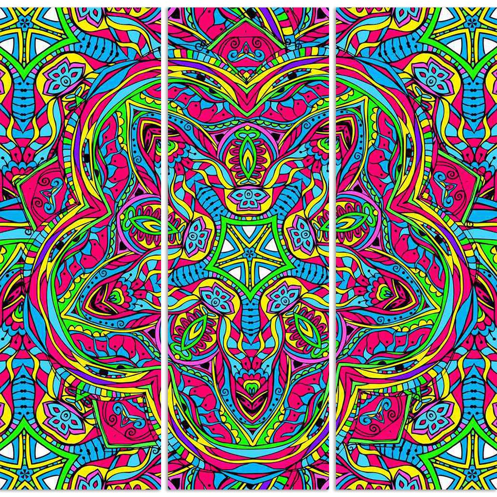 ArtzFolio Abstract Psychedelic Traditional Motif Element D3 Split Art Painting Panel on Sunboard-Split Art Panels-AZ5006612SPL_FR_RF_R-0-Image Code 5006612 Vishnu Image Folio Pvt Ltd, IC 5006612, ArtzFolio, Split Art Panels, Abstract, Traditional, Digital Art, psychedelic, motif, element, d3, split, art, painting, panel, on, sunboard, framed, canvas, print, wall, for, living, room, with, frame, poster, pitaara, box, large, size, drawing, big, office, reception, photography, of, kids, designer, decorative, a