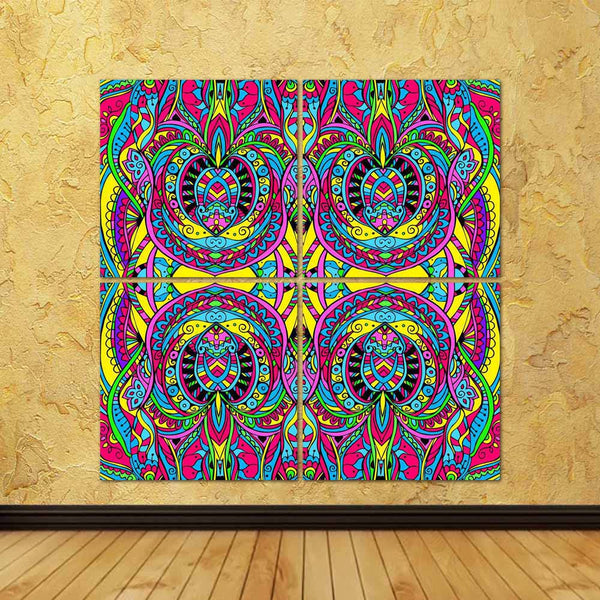 ArtzFolio Abstract Psychedelic Traditional Motif Element D7 Split Art Painting Panel on Sunboard-Split Art Panels-AZ5006617SPL_FR_RF_R-0-Image Code 5006617 Vishnu Image Folio Pvt Ltd, IC 5006617, ArtzFolio, Split Art Panels, Abstract, Traditional, Digital Art, psychedelic, motif, element, d7, split, art, painting, panel, on, sunboard, framed, canvas, print, wall, for, living, room, with, frame, poster, pitaara, box, large, size, drawing, big, office, reception, photography, of, kids, designer, decorative, a