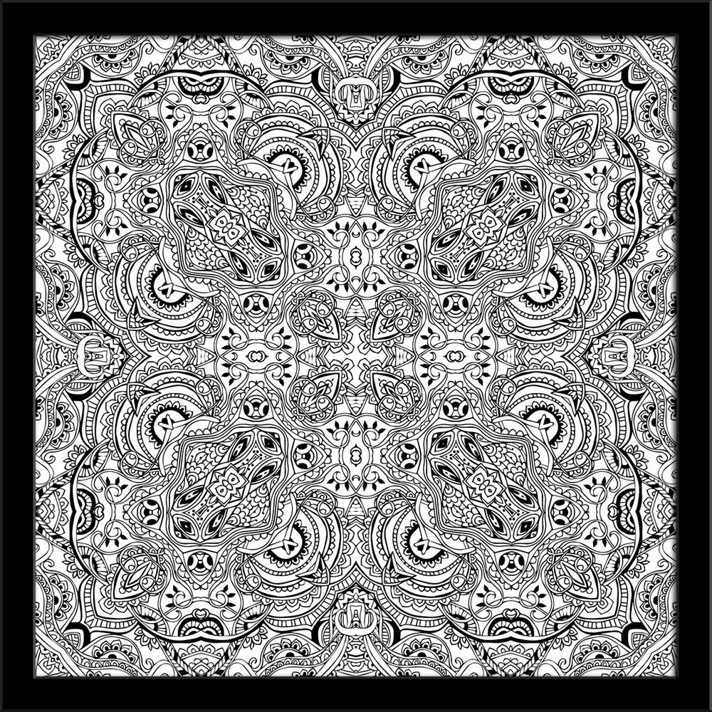 Abstract Traditional Motif Ornament Concept Painting Poster Frame - Regular Art Framed - ArtzFolio.com