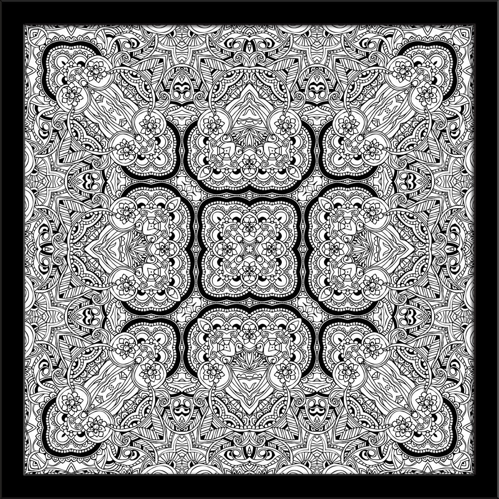 Abstract Traditional Motif Ornament Concept Painting Poster Frame - Regular Art Framed - ArtzFolio.com