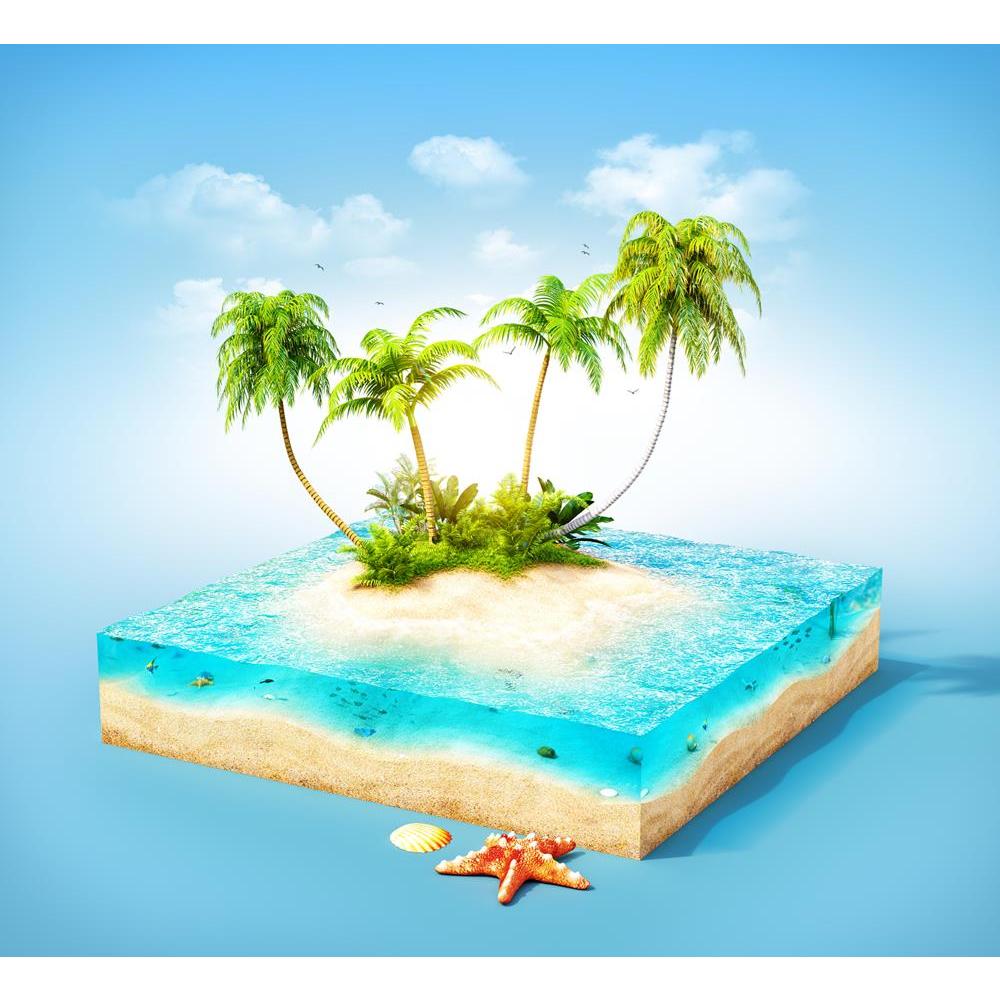 ArtzFolio Tropical Island With Water Palms on a Beach D2 Unframed Premium Canvas Painting-Paintings Unframed Premium-AZ5006628ART_UN_RF_R-0-Image Code 5006628 Vishnu Image Folio Pvt Ltd, IC 5006628, ArtzFolio, Paintings Unframed Premium, Kids, Landscapes, Digital Art, tropical, island, with, water, palms, on, a, beach, d2, unframed, premium, canvas, painting, large, size, print, wall, for, living, room, without, frame, decorative, poster, art, pitaara, box, drawing, photography, amazonbasics, big, designer,