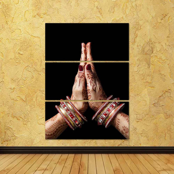 ArtzFolio Woman Hands with Henna in Namaste Mudra Split Art Painting Panel on Sunboard-Split Art Panels-AZ5006633SPL_FR_RF_R-0-Image Code 5006633 Vishnu Image Folio Pvt Ltd, IC 5006633, ArtzFolio, Split Art Panels, Religious, Traditional, Photography, woman, hands, with, henna, in, namaste, mudra, split, art, painting, panel, on, sunboard, framed, canvas, print, wall, for, living, room, frame, poster, pitaara, box, large, size, drawing, big, office, reception, of, kids, designer, decorative, amazonbasics, r