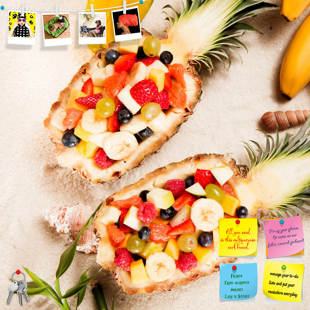 ArtzFolio Photo of Tropical Fruits in Hollowed Out Pineapple Printed Bulletin Board Notice Pin Board Soft Board | Frameless-Bulletin Boards Frameless-AZ5006643BLB_FL_RF_R-0-Image Code 5006643 Vishnu Image Folio Pvt Ltd, IC 5006643, ArtzFolio, Bulletin Boards Frameless, Food & Beverage, Photography, photo, of, tropical, fruits, in, hollowed, out, pineapple, printed, bulletin, board, notice, pin, soft, frameless, food, fresh, fruit, organic, salad, halved, serving, dessert, sweet, apple, banana, grapes, raspb