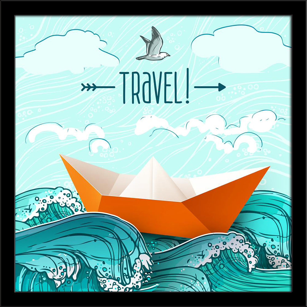 Origami Paper Ship On Sea Waves Art Painting Poster Frame-Regular Art Framed-REG_FR-IC 5006644 IC 5006644, Art and Paintings, Automobiles, Birds, Boats, Decorative, Illustrations, Nature, Nautical, Scenic, Signs, Signs and Symbols, Sketches, Sports, Transportation, Travel, Typography, Vehicles, origami, paper, ship, on, sea, waves, art, painting, poster, frame, boat, shipping, storm, layout, ships, wave, artwork, background, bird, blue, cloud, cover, curl, decoration, design, doodle, drawn, emblem, flyer, f