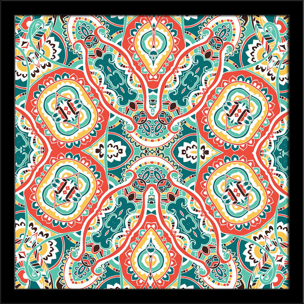 Abstract Traditional Motif Ornament Concept Painting Poster Frame - Regular Art Framed - ArtzFolio.com