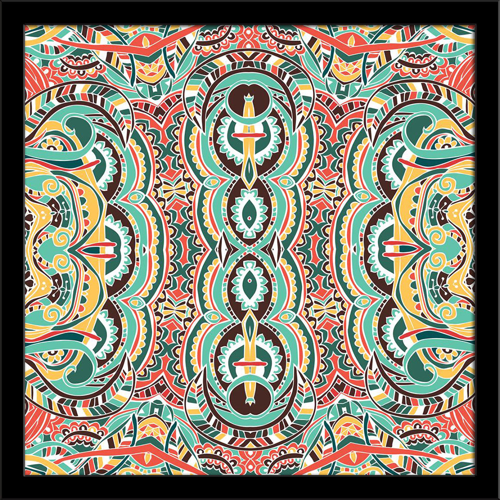 Abstract Traditional Motif Ornament Concept Painting Poster Frame - Regular Art Framed - ArtzFolio.com