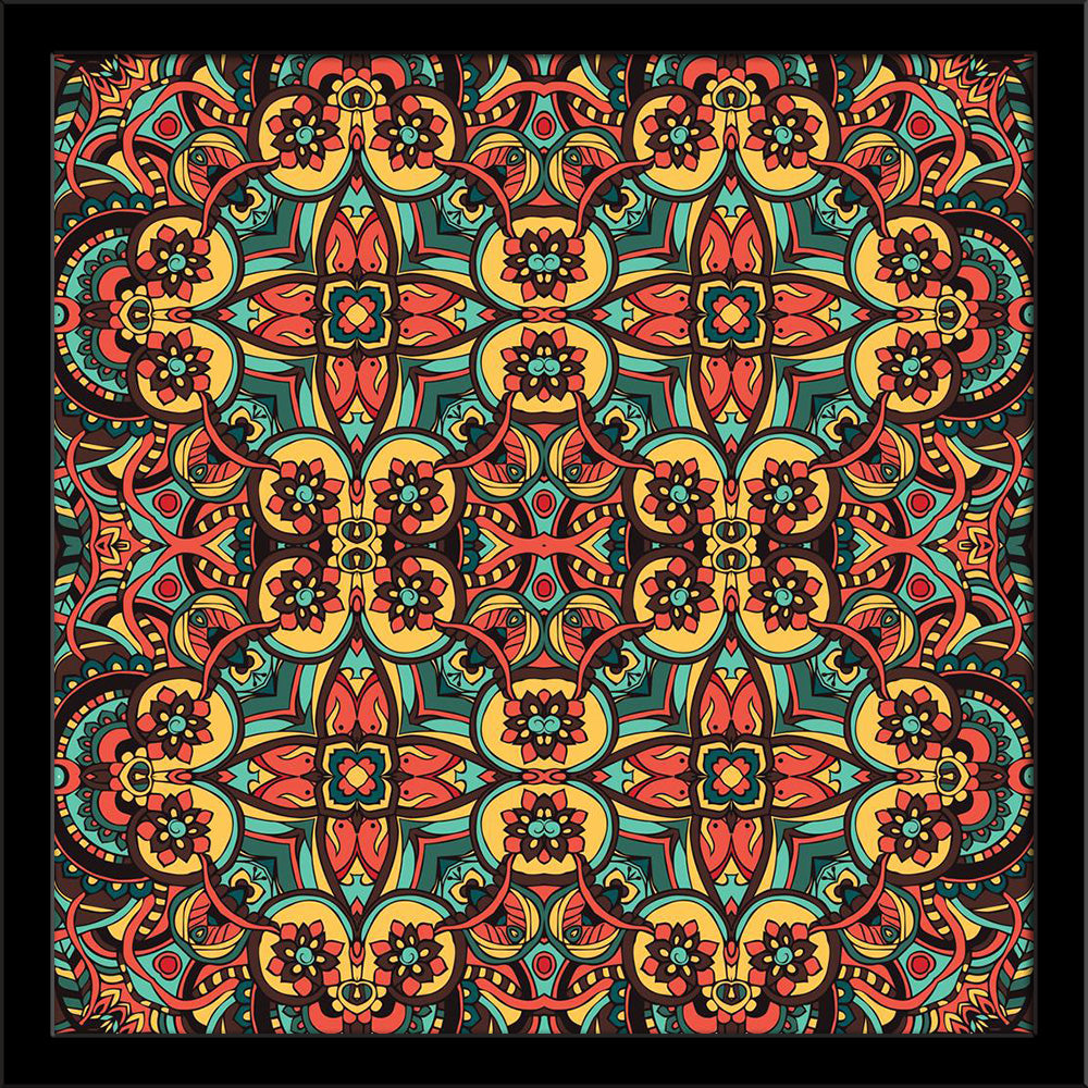 Abstract Traditional Motif Ornament Concept Painting Poster Frame - Regular Art Framed - ArtzFolio.com