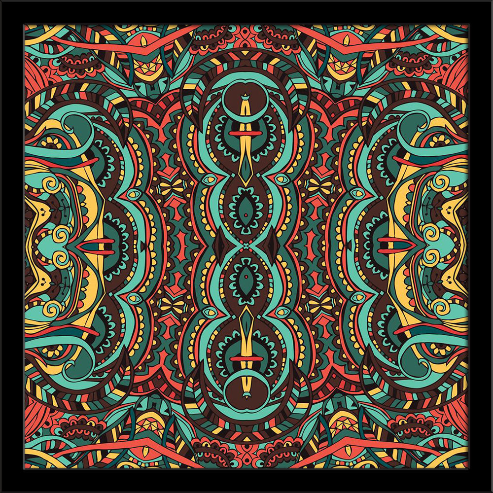 Abstract Traditional Motif Ornament Concept Painting Poster Frame - Regular Art Framed - ArtzFolio.com