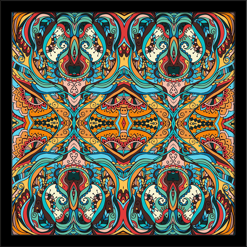Abstract Traditional Motif Ornament Concept Painting Poster Frame - Regular Art Framed - ArtzFolio.com