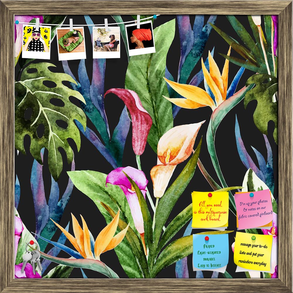 ArtzFolio Beautiful Tropical Watercolor Flowers Printed Bulletin Board Notice Pin Board Soft Board | Framed-Bulletin Boards Framed-AZ5006661BLB_FR_RF_R-0-Image Code 5006661 Vishnu Image Folio Pvt Ltd, IC 5006661, ArtzFolio, Bulletin Boards Framed, Floral, Digital Art, beautiful, tropical, watercolor, flowers, printed, bulletin, board, notice, pin, soft, framed, vector, seamless, pattern, nice, pin up board, push pin board, extra large cork board, big pin board, notice board, small bulletin board, cork board
