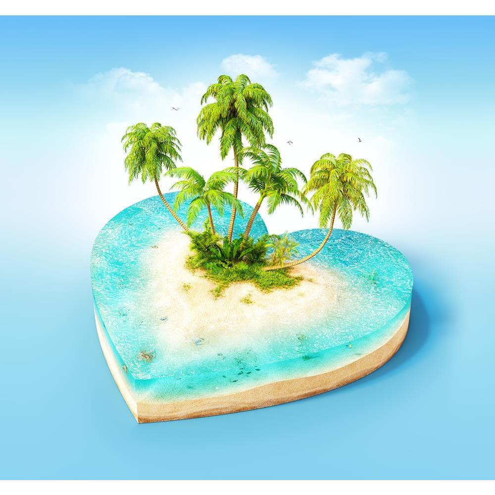 ArtzFolio Tropical Island With Water Palms On A Beach D3 Canvas Painting-Paintings MDF Framing-AZ5006666ART_UN_RF_R-0-Image Code 5006666 Vishnu Image Folio Pvt Ltd, IC 5006666, ArtzFolio, Paintings MDF Framing, Kids, Landscapes, Digital Art, tropical, island, with, water, palms, on, a, beach, d3, canvas, painting, framed, print, wall, for, living, room, frame, poster, pitaara, box, large, size, drawing, art, split, big, office, reception, photography, of, panel, designer, decorative, amazonbasics, reprint, 