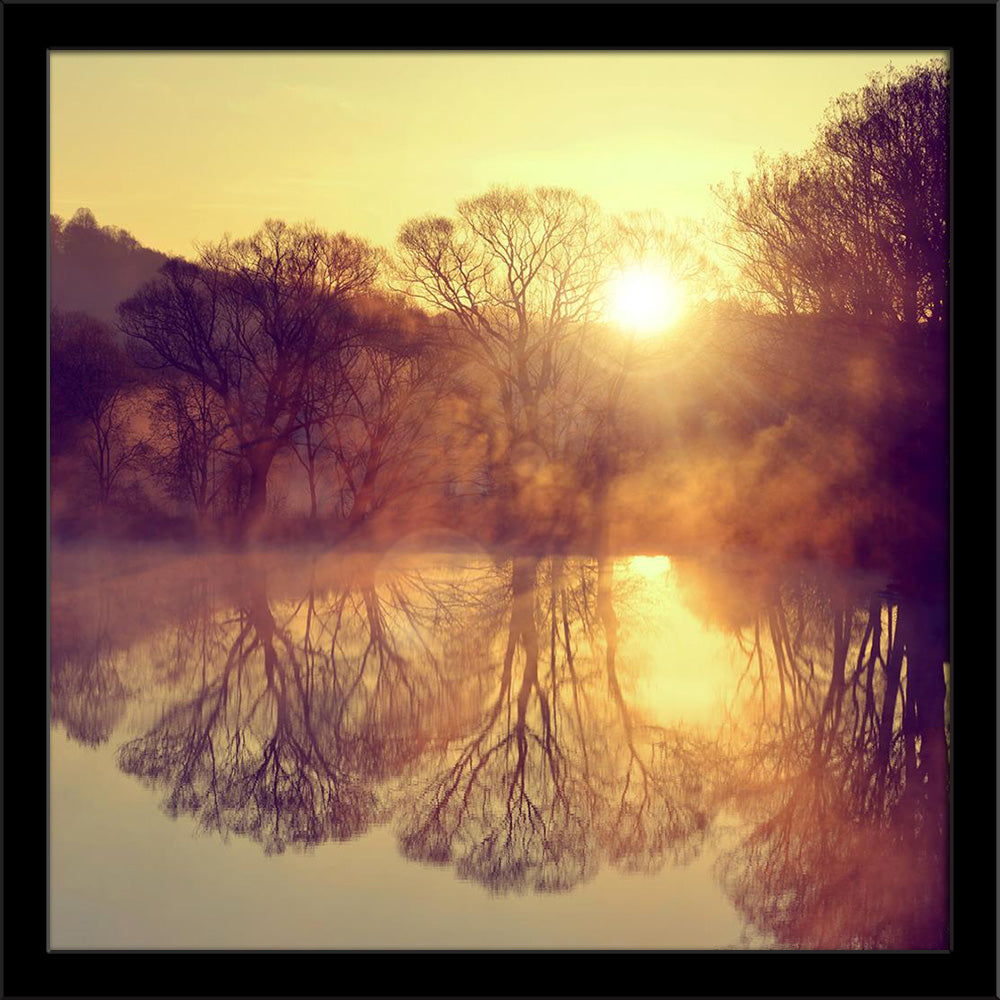 Sunrise Over The Pond Painting Poster Frame-Regular Art Framed-REG_FR-IC 5006669 IC 5006669, Landscapes, Nature, Rural, Scenic, Sunrises, sunrise, over, the, pond, painting, poster, frame, beams, calm, colorful, countryside, dawn, early, fog, foggy, forest, gold, haze, horizon, lake, landscape, light, mirror, mist, morning, rays, reflection, shine, silhouette, spring, summer, sun, sunbeams, sunlight, sunny, sunrays, sunshine, tree, view, vivid, water, woodland, artzfolio, wall decor for living room, wall fr