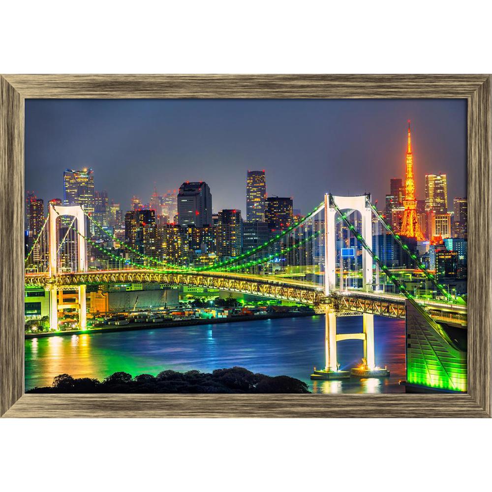 ArtzFolio Tokyo Tower Skyline Rainbow Bridge, Japan Canvas Painting Synthetic Frame-Paintings Synthetic Framing-AZ5006671ART_FR_RF_R-0-Image Code 5006671 Vishnu Image Folio Pvt Ltd, IC 5006671, ArtzFolio, Paintings Synthetic Framing, Landscapes, Places, Photography, tokyo, tower, skyline, rainbow, bridge, japan, canvas, painting, synthetic, frame, framed, print, wall, for, living, room, with, poster, pitaara, box, large, size, drawing, art, split, big, office, reception, of, kids, panel, designer, decorativ