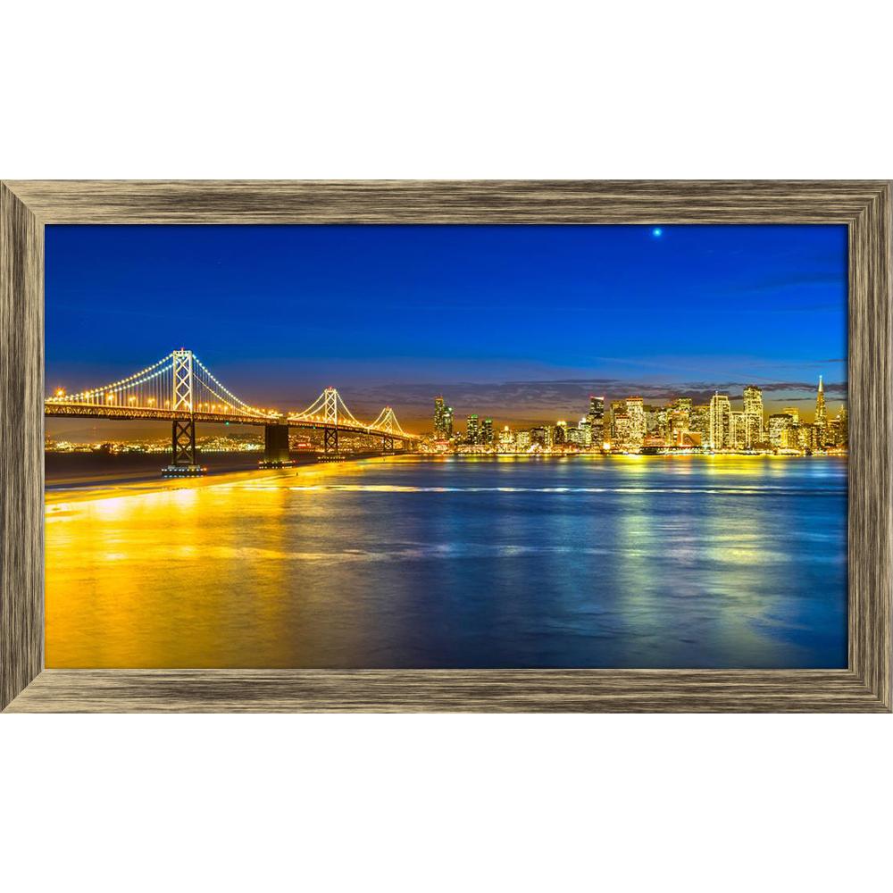 ArtzFolio San Francisco Skyline At Night, California, USA Canvas Painting-Paintings Wooden Framing-AZ5006672ART_FR_RF_R-0-Image Code 5006672 Vishnu Image Folio Pvt Ltd, IC 5006672, ArtzFolio, Paintings Wooden Framing, Landscapes, Places, Photography, san, francisco, skyline, at, night, california, usa, canvas, painting, framed, print, wall, for, living, room, with, frame, poster, pitaara, box, large, size, drawing, art, split, big, office, reception, of, kids, panel, designer, decorative, amazonbasics, repr