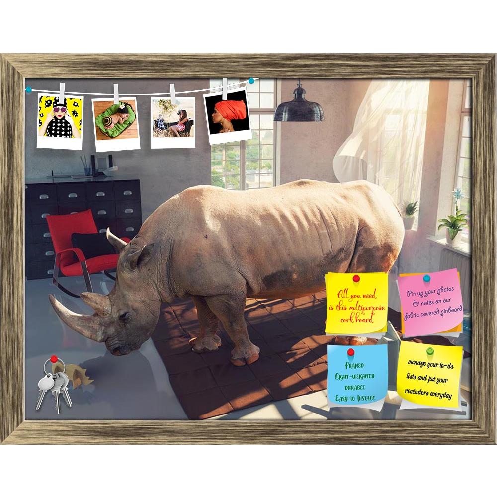 ArtzFolio Photo Combinated Concept of Rhinoceros In The Room Printed Bulletin Board Notice Pin Board Soft Board | Framed-Bulletin Boards Framed-AZ5006680BLB_FR_RF_R-0-Image Code 5006680 Vishnu Image Folio Pvt Ltd, IC 5006680, ArtzFolio, Bulletin Boards Framed, Animals, Conceptual, Photography, photo, combinated, concept, of, rhinoceros, in, the, room, printed, bulletin, board, notice, pin, soft, framed, interior, decoration, design, rhino, home, floor, architecture, house, fashion, trade, animal, wood, play