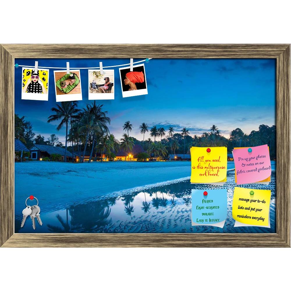 ArtzFolio Tropical Beach With Palm Trees Printed Bulletin Board Notice Pin Board Soft Board | Framed-Bulletin Boards Framed-AZ5006692BLB_FR_RF_R-0-Image Code 5006692 Vishnu Image Folio Pvt Ltd, IC 5006692, ArtzFolio, Bulletin Boards Framed, Landscapes, Photography, tropical, beach, with, palm, trees, printed, bulletin, board, notice, pin, soft, framed, night, palms, silhouette, lights, low, tide, water, reflections, blue, travel, tourism, island, exotic, asia, asian, beautiful, tranquil, calm, quiet, evenin