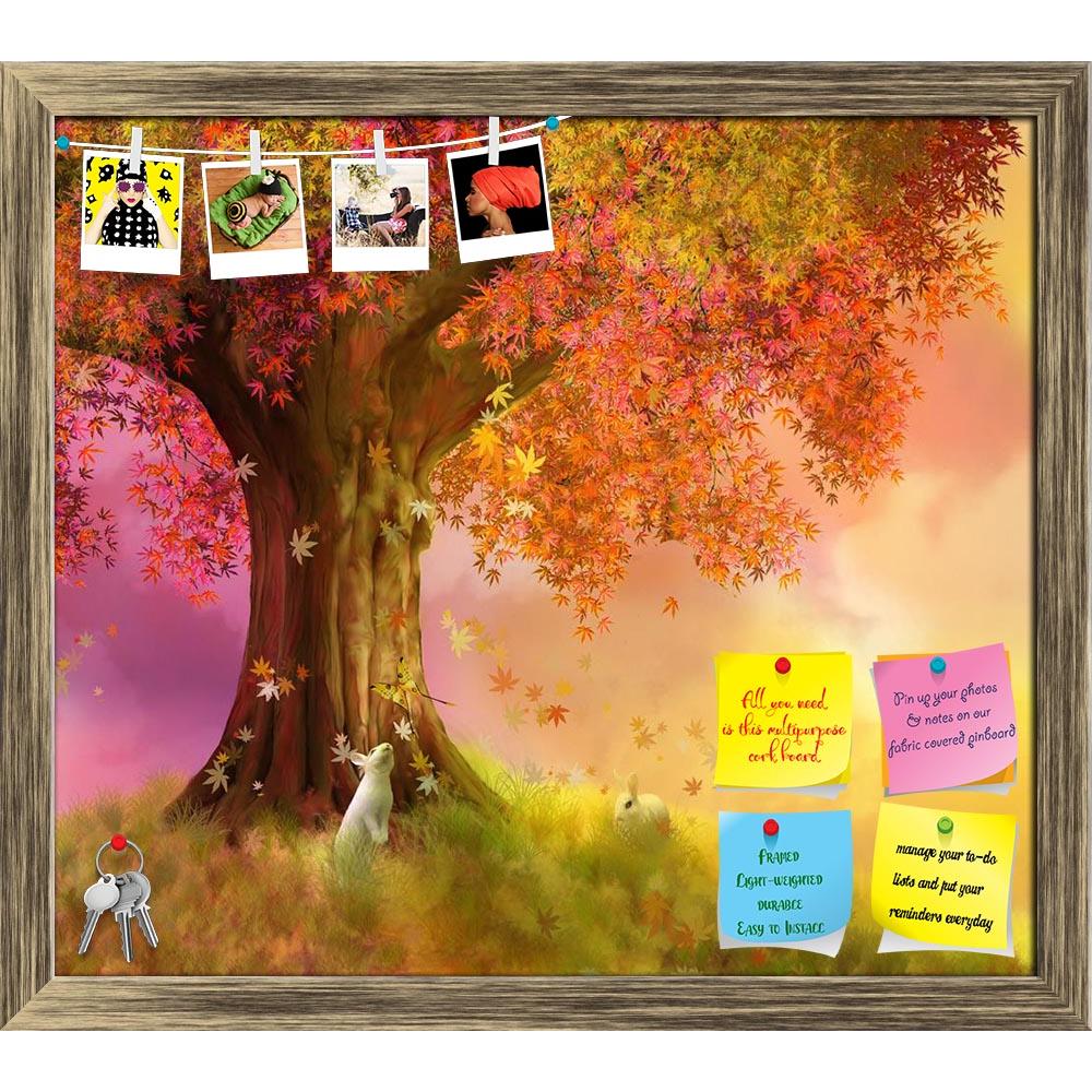 ArtzFolio Autumn Day With A Big Tree & Two Rabbits Printed Bulletin Board Notice Pin Board Soft Board | Framed-Bulletin Boards Framed-AZ5006695BLB_FR_RF_R-0-Image Code 5006695 Vishnu Image Folio Pvt Ltd, IC 5006695, ArtzFolio, Bulletin Boards Framed, Landscapes, Digital Art, autumn, day, with, a, big, tree, two, rabbits, printed, bulletin, board, notice, pin, soft, framed, photo, manipulation, background, digital, art, fantasy, imagination, nature, leaves, grass, meadow, hill, plants, sky, colors, animal, r