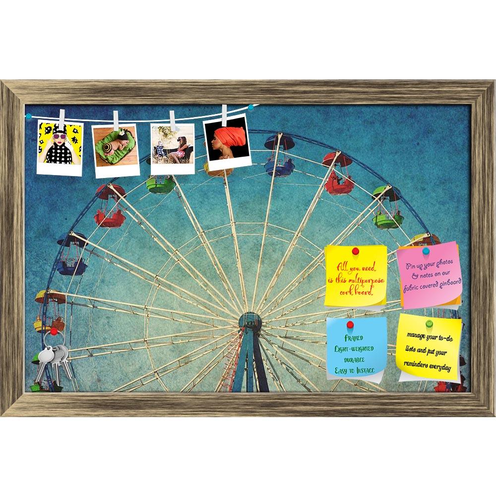 ArtzFolio Vintage Colorful Ferris Wheel Printed Bulletin Board Notice Pin Board Soft Board | Framed-Bulletin Boards Framed-AZ5006709BLB_FR_RF_R-0-Image Code 5006709 Vishnu Image Folio Pvt Ltd, IC 5006709, ArtzFolio, Bulletin Boards Framed, Places, Photography, vintage, colorful, ferris, wheel, printed, bulletin, board, notice, pin, soft, framed, park, retro, carnival, amusement, sky, blue, background, entertainment, fun, fair, summer, old, carousel, circle, color, ride, festival, texture, grunge, holiday, a