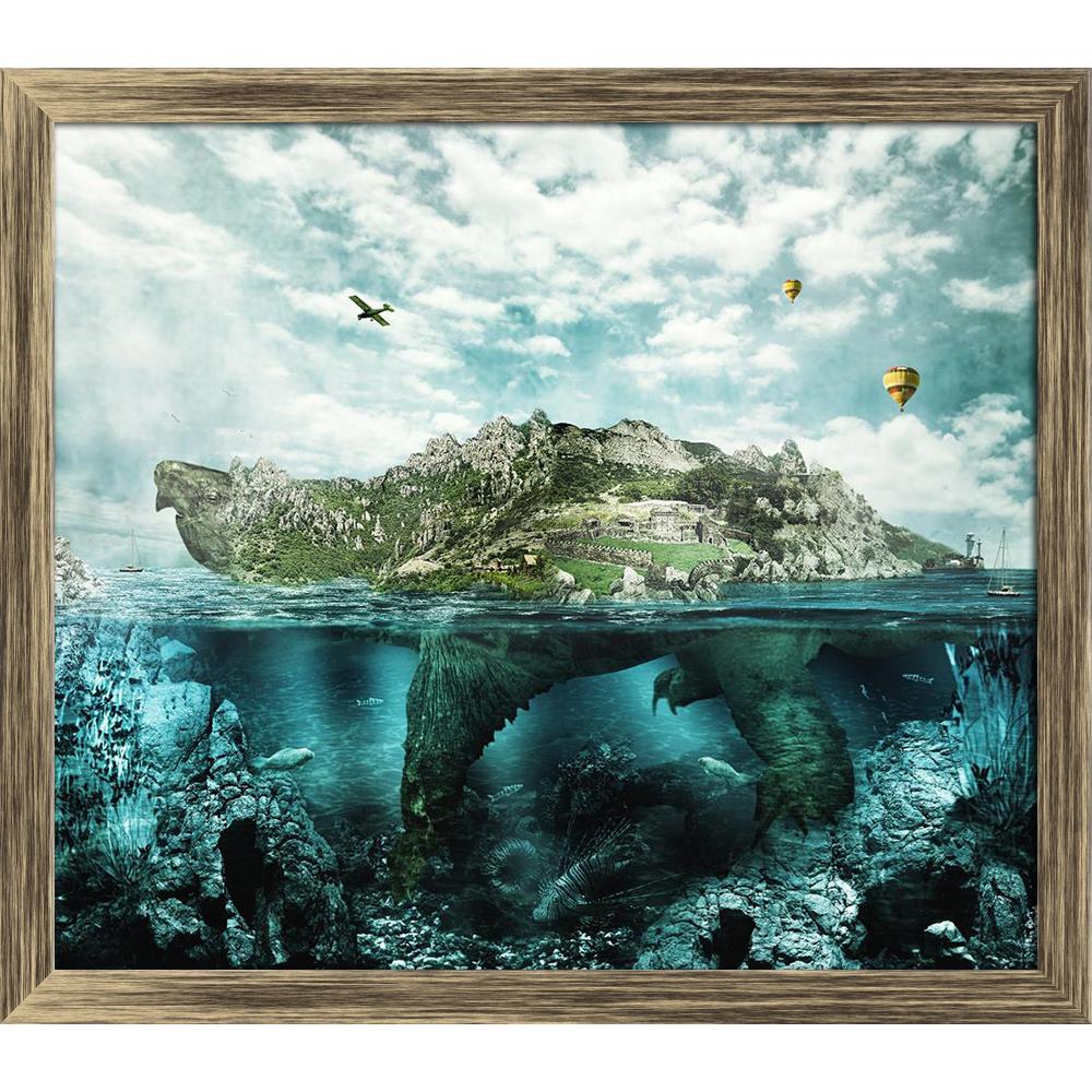 ArtzFolio Huge Turtle In Ocean Overgrown Forests Mountains Canvas Painting Synthetic Frame-Paintings Synthetic Framing-AZ5006714ART_FR_RF_R-0-Image Code 5006714 Vishnu Image Folio Pvt Ltd, IC 5006714, ArtzFolio, Paintings Synthetic Framing, Conceptual, Landscapes, Digital Art, huge, turtle, in, ocean, overgrown, forests, mountains, canvas, painting, synthetic, frame, framed, print, wall, for, living, room, with, poster, pitaara, box, large, size, drawing, art, split, big, office, reception, photography, of,