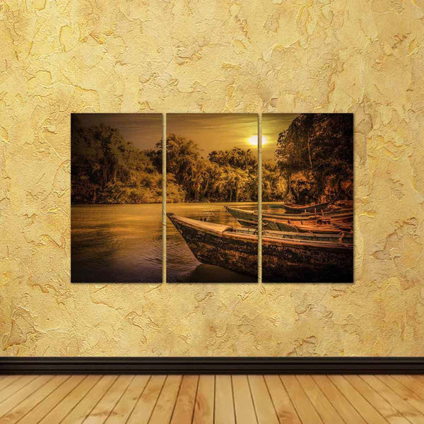 ArtzFolio Sunset Over Caribbean Boats in Dominican Republic Split Art Painting Panel on Sunboard-Split Art Panels-AZ5006715SPL_FR_RF_R-0-Image Code 5006715 Vishnu Image Folio Pvt Ltd, IC 5006715, ArtzFolio, Split Art Panels, Landscapes, Places, Photography, sunset, over, caribbean, boats, in, dominican, republic, split, art, painting, panel, on, sunboard, framed, canvas, print, wall, for, living, room, with, frame, poster, pitaara, box, large, size, drawing, big, office, reception, of, kids, designer, decor
