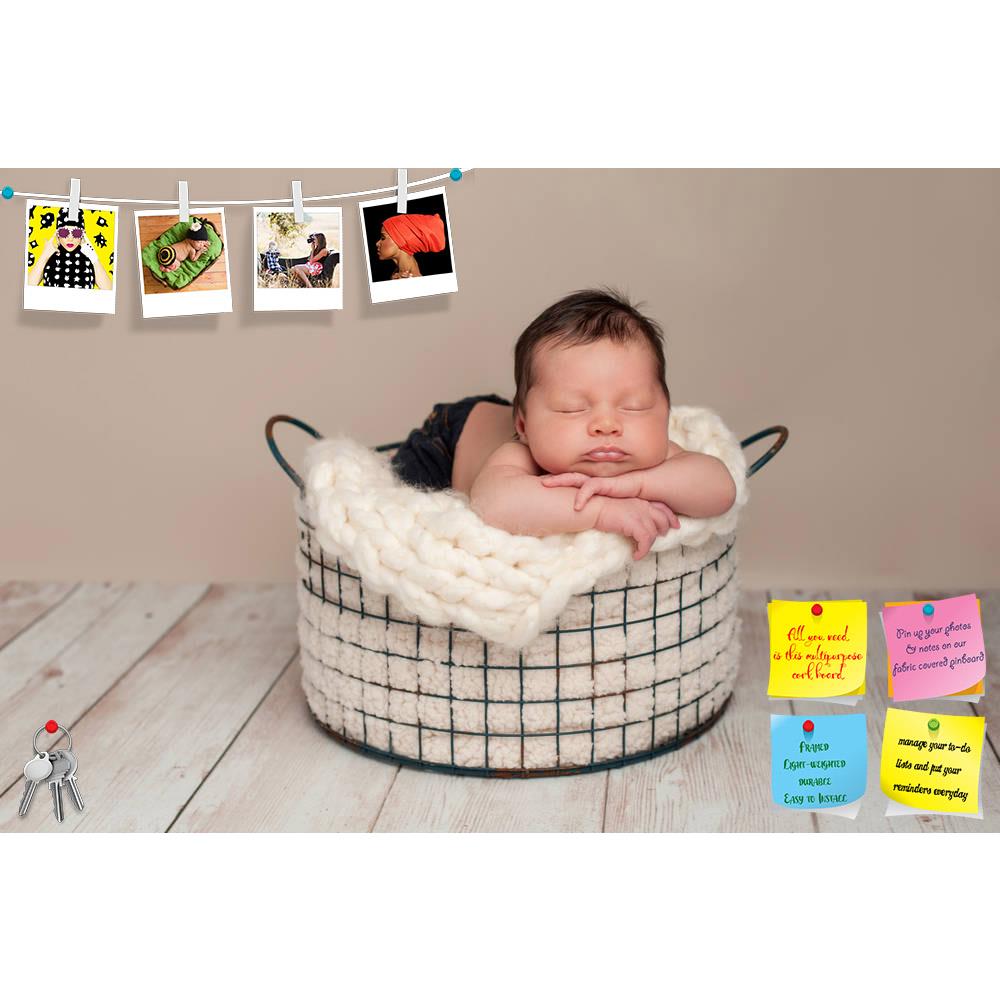 ArtzFolio Portrait of a Newborn Baby Boy D9 Printed Bulletin Board Notice Pin Board Soft Board | Frameless-Bulletin Boards Frameless-AZ5006718BLB_FL_RF_R-0-Image Code 5006718 Vishnu Image Folio Pvt Ltd, IC 5006718, ArtzFolio, Bulletin Boards Frameless, Kids, Photography, portrait, of, a, newborn, baby, boy, d9, printed, bulletin, board, notice, pin, soft, frameless, infant, male, sleep, sleeping, wire, basket, nap, napping, relaxing, relax, cute, adorable, human, innocence, innocent, new, studio, shot, hori