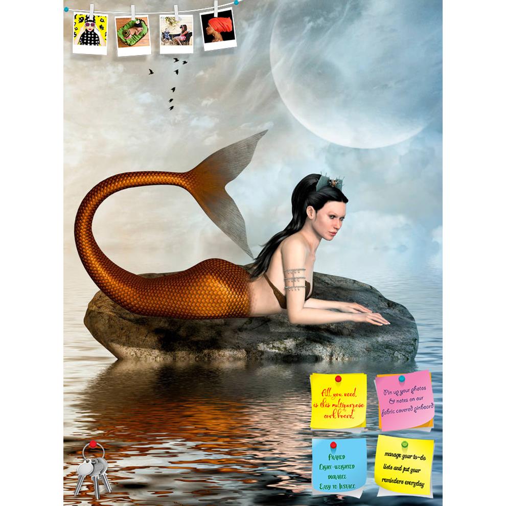 ArtzFolio Fantasy Landscape With Mermaid In The Ocean Printed Bulletin Board Notice Pin Board Soft Board | Frameless-Bulletin Boards Frameless-AZ5006733BLB_FL_RF_R-0-Image Code 5006733 Vishnu Image Folio Pvt Ltd, IC 5006733, ArtzFolio, Bulletin Boards Frameless, Fantasy, Figurative, Digital Art, landscape, with, mermaid, in, the, ocean, printed, bulletin, board, notice, pin, soft, frameless, woman, tail, illustration, fish, fairy, beautiful, water, sea, beauty, underwater, girl, hair, magic, tale, fairytale