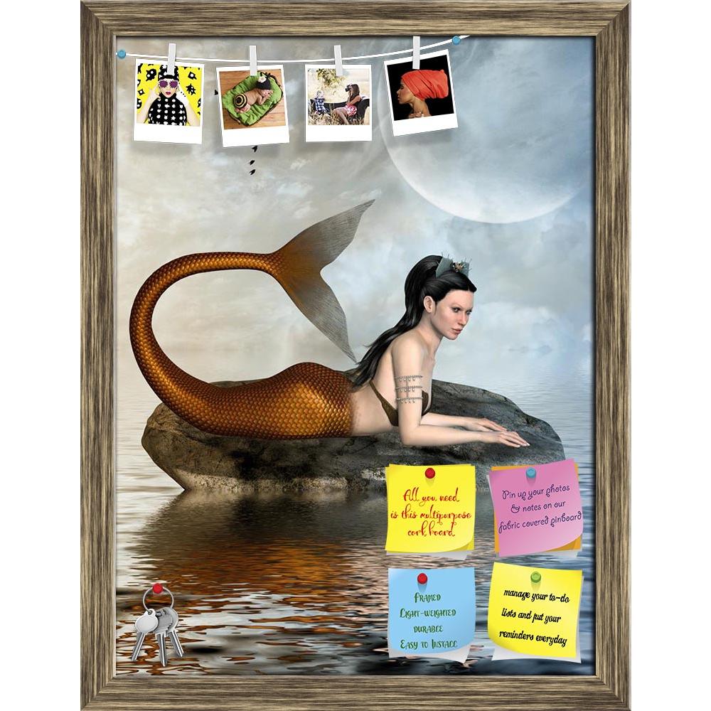 ArtzFolio Fantasy Landscape With Mermaid In The Ocean Printed Bulletin Board Notice Pin Board Soft Board | Framed-Bulletin Boards Framed-AZ5006733BLB_FR_RF_R-0-Image Code 5006733 Vishnu Image Folio Pvt Ltd, IC 5006733, ArtzFolio, Bulletin Boards Framed, Fantasy, Figurative, Digital Art, landscape, with, mermaid, in, the, ocean, printed, bulletin, board, notice, pin, soft, framed, woman, tail, illustration, fish, fairy, beautiful, water, sea, beauty, underwater, girl, hair, magic, tale, fairytale, mermaids, 