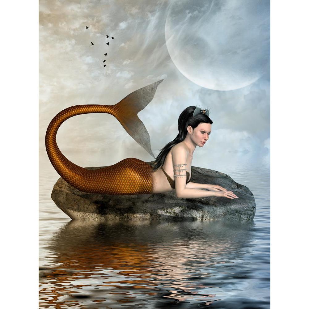 ArtzFolio Fantasy Landscape With Mermaid In The Ocean Unframed Premium Canvas Painting-Paintings Unframed Premium-AZ5006733ART_UN_RF_R-0-Image Code 5006733 Vishnu Image Folio Pvt Ltd, IC 5006733, ArtzFolio, Paintings Unframed Premium, Fantasy, Figurative, Digital Art, landscape, with, mermaid, in, the, ocean, unframed, premium, canvas, painting, large, size, print, wall, for, living, room, without, frame, decorative, poster, art, pitaara, box, drawing, photography, amazonbasics, big, kids, designer, office,