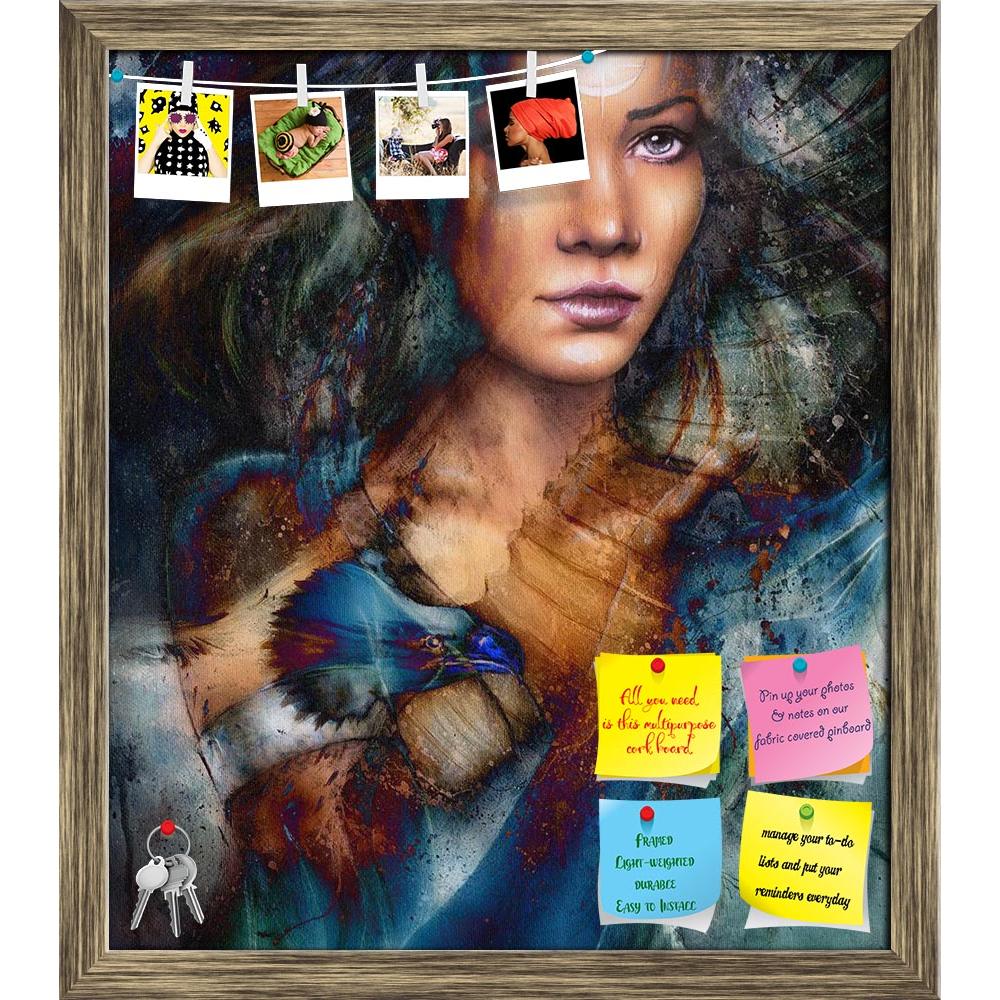 ArtzFolio Young Indian Woman With Feather & Tattoo Printed Bulletin Board Notice Pin Board Soft Board | Framed-Bulletin Boards Framed-AZ5006737BLB_FR_RF_R-0-Image Code 5006737 Vishnu Image Folio Pvt Ltd, IC 5006737, ArtzFolio, Bulletin Boards Framed, Portraits, Fine Art Reprint, young, indian, woman, with, feather, tattoo, printed, bulletin, board, notice, pin, soft, framed, art, artwork, native, american, america, warrior, black, white, ethnic, feathers, headdress, beautiful, detailed, realistic, mystic, n