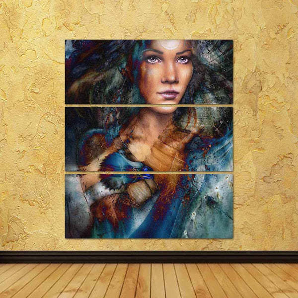 ArtzFolio Young Indian Woman With Feather Tattoo Split Art Painting Panel on Sunboard-Split Art Panels-AZ5006737SPL_FR_RF_R-0-Image Code 5006737 Vishnu Image Folio Pvt Ltd, IC 5006737, ArtzFolio, Split Art Panels, Portraits, Fine Art Reprint, young, indian, woman, with, feather, tattoo, split, art, painting, panel, on, sunboard, framed, canvas, print, wall, for, living, room, frame, poster, pitaara, box, large, size, drawing, big, office, reception, photography, of, kids, designer, decorative, amazonbasics,