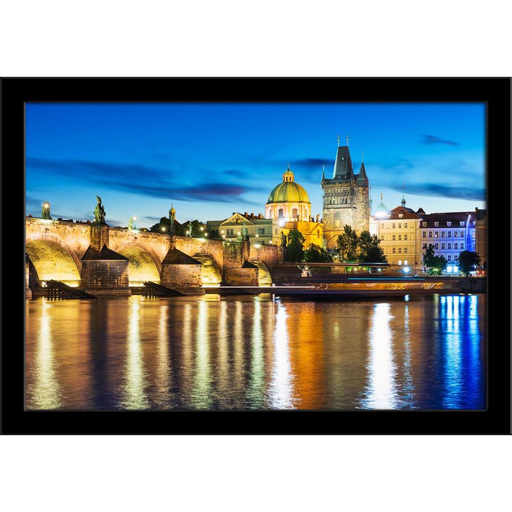 Vltava River Pier & Charles Bridge in Prague Painting Poster Frame-Regular Art Framed-REG_FR-IC 5006740 IC 5006740, Ancient, Architecture, Automobiles, Cities, City Views, God Ram, Hinduism, Historical, Landmarks, Landscapes, Medieval, Panorama, People, Places, Scenic, Skylines, Sunsets, Transportation, Travel, Vehicles, Vintage, vltava, river, pier, charles, bridge, in, prague, painting, poster, frame, beautiful, blue, building, capital, castle, cathedral, church, city, cityscape, czech, europe, european, 