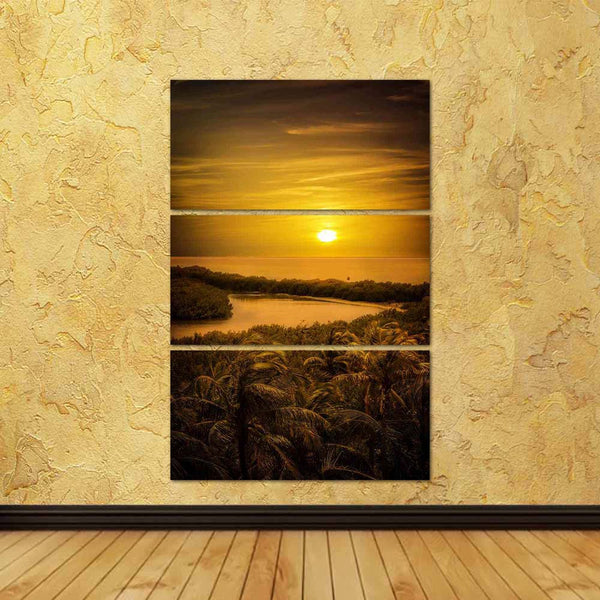 ArtzFolio Gold Caribbean Sunset Over Mexican Contoy Island D1 Split Art Painting Panel on Sunboard-Split Art Panels-AZ5006743SPL_FR_RF_R-0-Image Code 5006743 Vishnu Image Folio Pvt Ltd, IC 5006743, ArtzFolio, Split Art Panels, Landscapes, Places, Photography, gold, caribbean, sunset, over, mexican, contoy, island, d1, split, art, painting, panel, on, sunboard, framed, canvas, print, wall, for, living, room, with, frame, poster, pitaara, box, large, size, drawing, big, office, reception, of, kids, designer, 