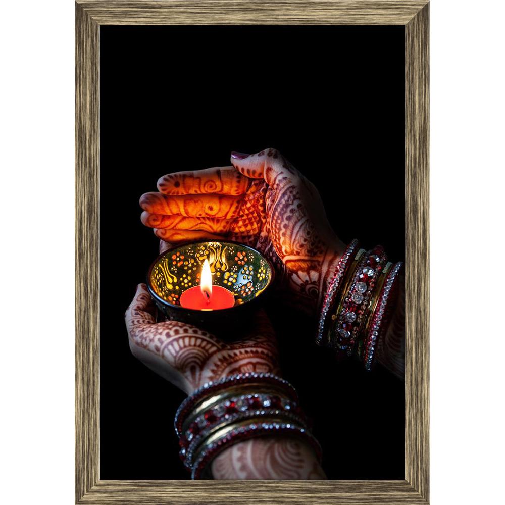 ArtzFolio Woman Hands With Henna Holding Lit Candle Canvas Painting-Paintings Wooden Framing-AZ5006765ART_FR_RF_R-0-Image Code 5006765 Vishnu Image Folio Pvt Ltd, IC 5006765, ArtzFolio, Paintings Wooden Framing, Religious, Traditional, Photography, woman, hands, with, henna, holding, lit, candle, canvas, painting, framed, print, wall, for, living, room, frame, poster, pitaara, box, large, size, drawing, art, split, big, office, reception, of, kids, panel, designer, decorative, amazonbasics, reprint, small, 