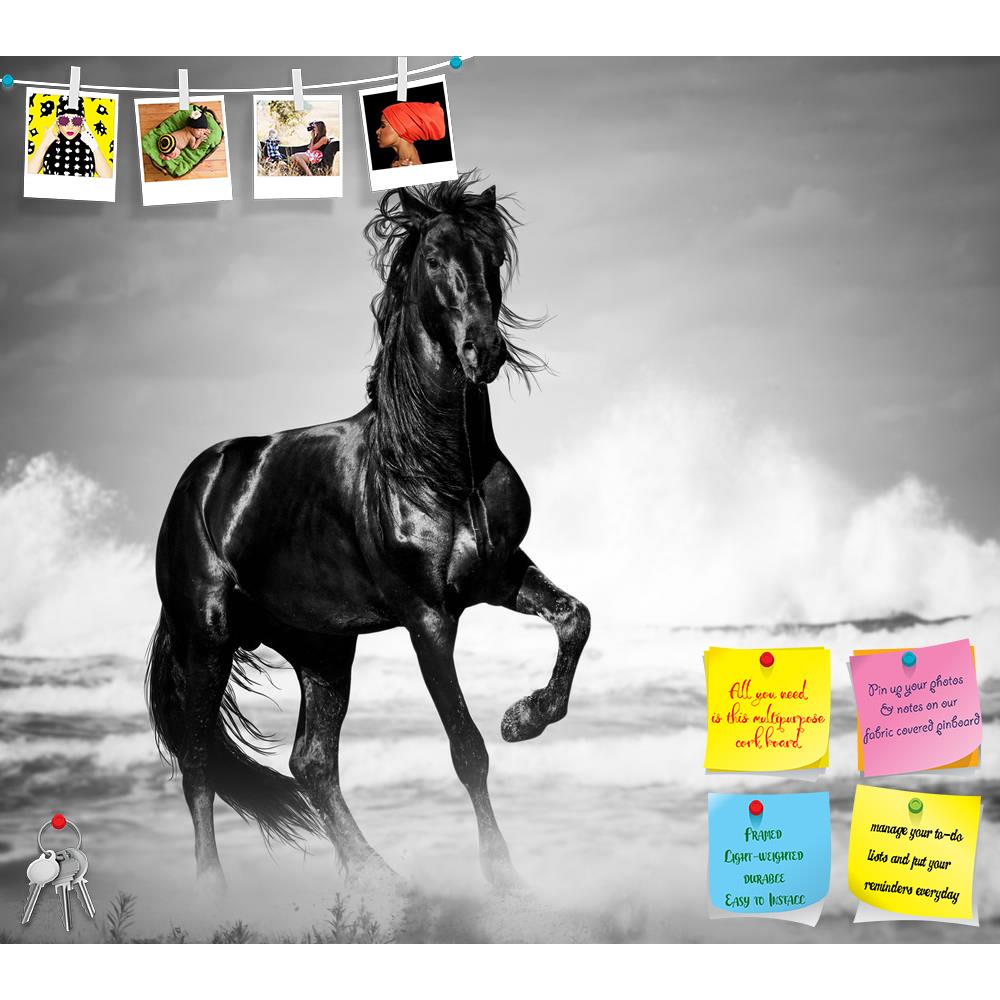 ArtzFolio Black Stallion By The Seaside In The Wild Printed Bulletin Board Notice Pin Board Soft Board | Frameless-Bulletin Boards Frameless-AZ5006768BLB_FL_RF_R-0-Image Code 5006768 Vishnu Image Folio Pvt Ltd, IC 5006768, ArtzFolio, Bulletin Boards Frameless, Animals, Photography, black, stallion, by, the, seaside, in, wild, printed, bulletin, board, notice, pin, soft, frameless, run, fight, forward, dust, horse, mammal, sunrise, power, beast, sand, success, strong, male, equine, spirit, light, farm, freed