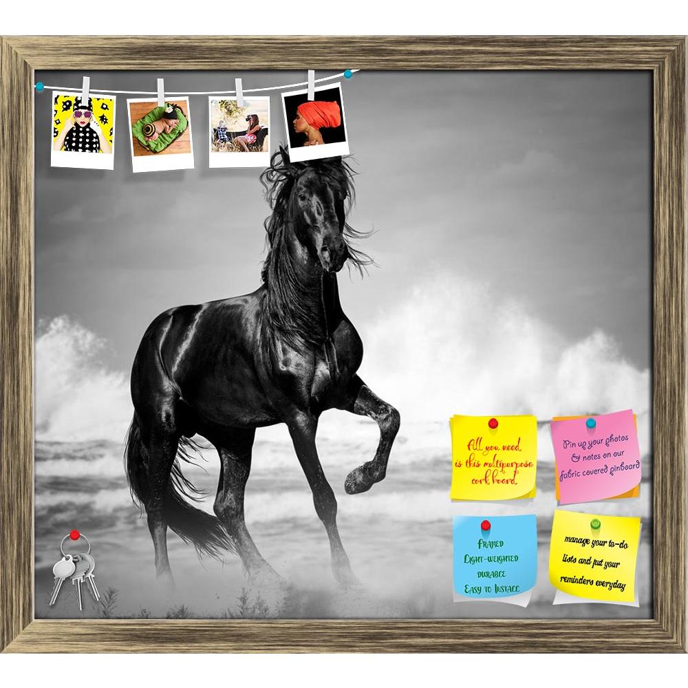 ArtzFolio Black Stallion By The Seaside In The Wild Printed Bulletin Board Notice Pin Board Soft Board | Framed-Bulletin Boards Framed-AZ5006768BLB_FR_RF_R-0-Image Code 5006768 Vishnu Image Folio Pvt Ltd, IC 5006768, ArtzFolio, Bulletin Boards Framed, Animals, Photography, black, stallion, by, the, seaside, in, wild, printed, bulletin, board, notice, pin, soft, framed, run, fight, forward, dust, horse, mammal, sunrise, power, beast, sand, success, strong, male, equine, spirit, light, farm, freedom, gray, su