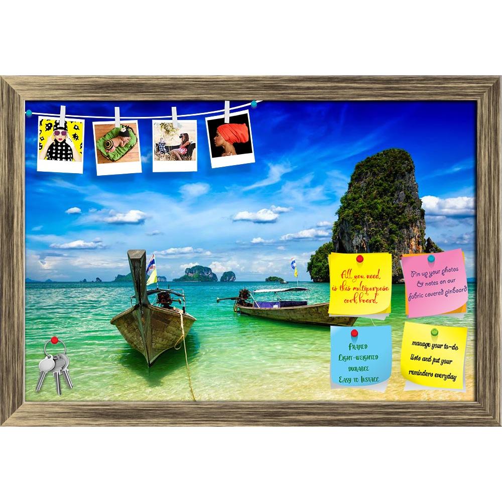ArtzFolio Boats On Tropical Pranang Beach, Krabi, Thailand Printed Bulletin Board Notice Pin Board Soft Board | Framed-Bulletin Boards Framed-AZ5006787BLB_FR_RF_R-0-Image Code 5006787 Vishnu Image Folio Pvt Ltd, IC 5006787, ArtzFolio, Bulletin Boards Framed, Landscapes, Places, Photography, boats, on, tropical, pranang, beach, krabi, thailand, printed, bulletin, board, notice, pin, soft, framed, travel, boat, resort, andaman, sea, asia, cave, railay, raileh, raylay, summer, asian, blue, clean, clear, concep