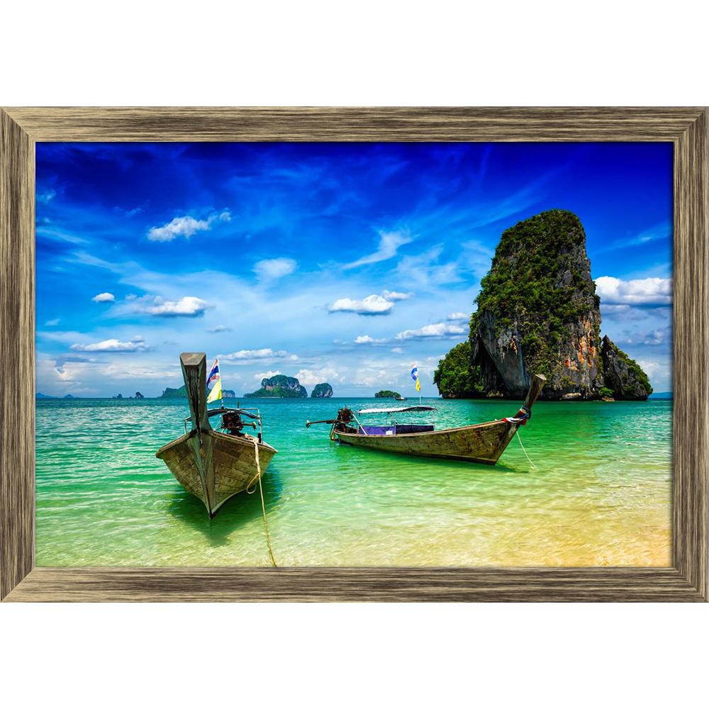 ArtzFolio Boats On Tropical Pranang Beach, Krabi, Thailand Canvas Painting Synthetic Frame-Paintings Synthetic Framing-AZ5006787ART_FR_RF_R-0-Image Code 5006787 Vishnu Image Folio Pvt Ltd, IC 5006787, ArtzFolio, Paintings Synthetic Framing, Landscapes, Places, Photography, boats, on, tropical, pranang, beach, krabi, thailand, canvas, painting, synthetic, frame, framed, print, wall, for, living, room, with, poster, pitaara, box, large, size, drawing, art, split, big, office, reception, of, kids, panel, desig