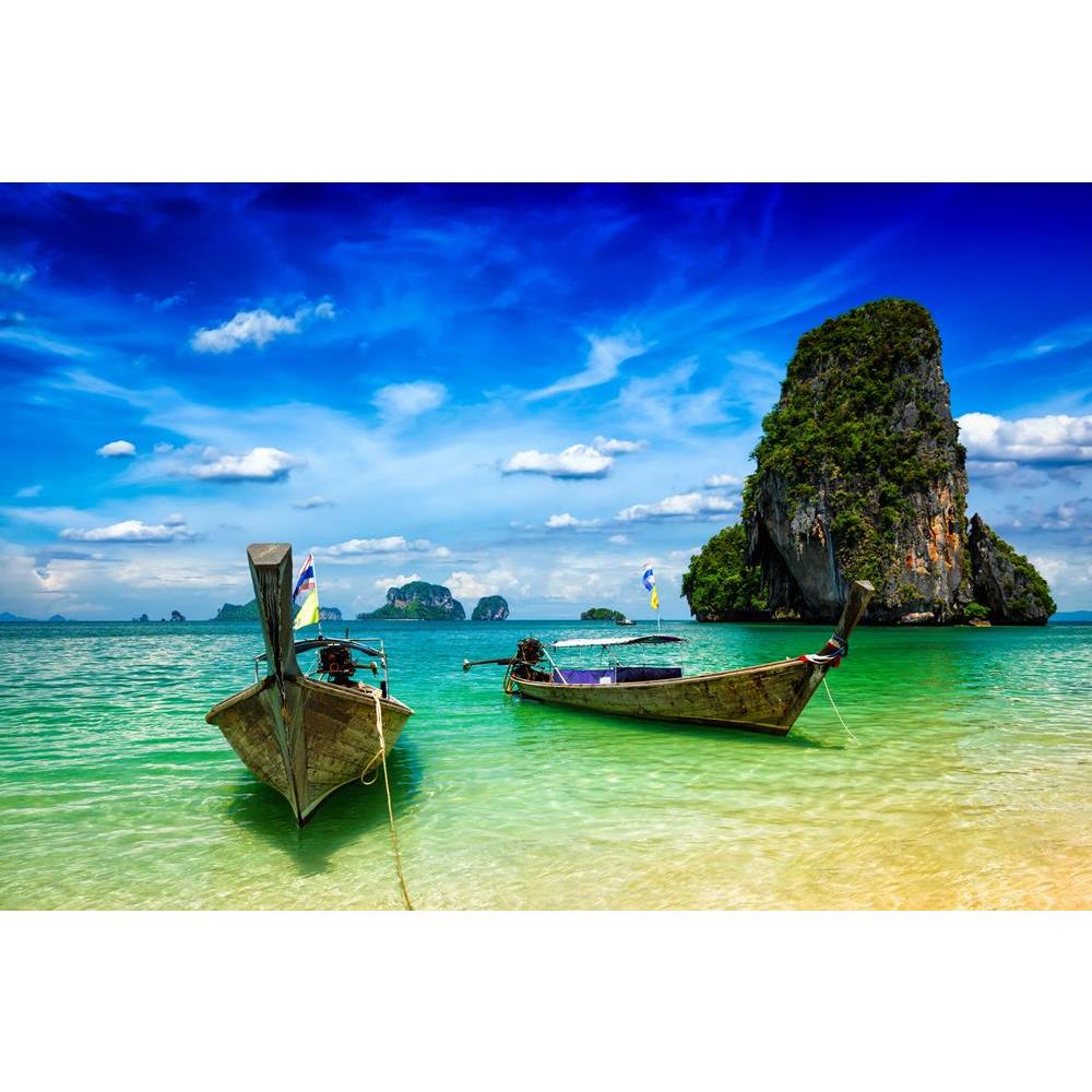 ArtzFolio Boats On Tropical Pranang Beach, Krabi, Thailand Canvas Painting-Paintings MDF Framing-AZ5006787ART_UN_RF_R-0-Image Code 5006787 Vishnu Image Folio Pvt Ltd, IC 5006787, ArtzFolio, Paintings MDF Framing, Landscapes, Places, Photography, boats, on, tropical, pranang, beach, krabi, thailand, canvas, painting, framed, print, wall, for, living, room, with, frame, poster, pitaara, box, large, size, drawing, art, split, big, office, reception, of, kids, panel, designer, decorative, amazonbasics, reprint,