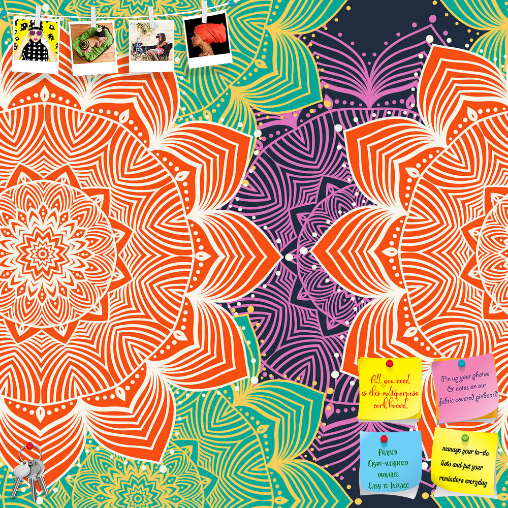 ArtzFolio Ornament Beautiful Pattern With Mandala D1 Printed Bulletin Board Notice Pin Board Soft Board | Frameless-Bulletin Boards Frameless-AZ5006797BLB_FL_RF_R-0-Image Code 5006797 Vishnu Image Folio Pvt Ltd, IC 5006797, ArtzFolio, Bulletin Boards Frameless, Abstract, Traditional, Digital Art, ornament, beautiful, pattern, with, mandala, d1, printed, bulletin, board, notice, pin, soft, frameless, mandala., geometric, circle, element, pin up board, push pin board, extra large cork board, big pin board, no