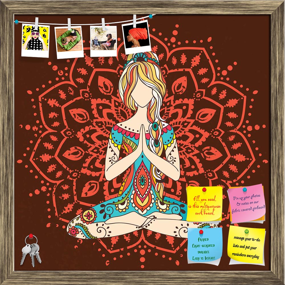 ArtzFolio Ornament Beautiful Card With Yoga D4 Printed Bulletin Board Notice Pin Board Soft Board | Framed-Bulletin Boards Framed-AZ5006803BLB_FR_RF_R-0-Image Code 5006803 Vishnu Image Folio Pvt Ltd, IC 5006803, ArtzFolio, Bulletin Boards Framed, Religious, Traditional, Digital Art, ornament, beautiful, card, with, yoga, d4, printed, bulletin, board, notice, pin, soft, framed, yoga., geometric, element, hand, drawn, pin up board, push pin board, extra large cork board, big pin board, notice board, small bul