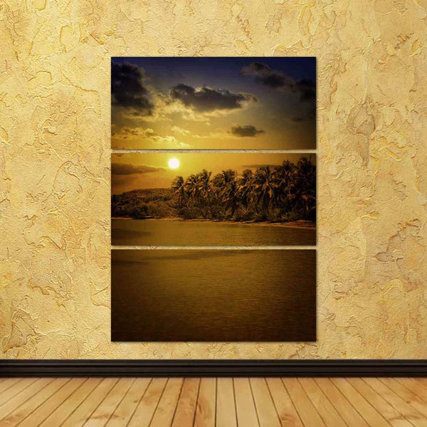 ArtzFolio Gold Caribbean Sunset Over Mexican Contoy Island D2 Split Art Painting Panel on Sunboard-Split Art Panels-AZ5006809SPL_FR_RF_R-0-Image Code 5006809 Vishnu Image Folio Pvt Ltd, IC 5006809, ArtzFolio, Split Art Panels, Landscapes, Places, Photography, gold, caribbean, sunset, over, mexican, contoy, island, d2, split, art, painting, panel, on, sunboard, framed, canvas, print, wall, for, living, room, with, frame, poster, pitaara, box, large, size, drawing, big, office, reception, of, kids, designer, 
