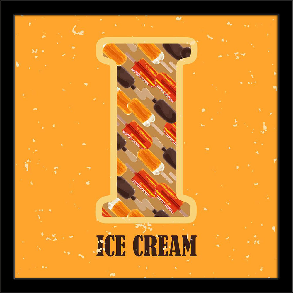 Ice Cream Typography Art Painting Poster Frame-Regular Art Framed-REG_FR-IC 5006820 IC 5006820, Calligraphy, Digital, Digital Art, Education, Fashion, Graphic, Icons, Illustrations, Patterns, Schools, Signs, Signs and Symbols, Sports, Text, Typography, Universities, ice, cream, art, painting, poster, frame, artwork, background, badge, clothes, collection, college, cool, creative, desert, design, draw, element, fresh, icon, illustration, jersey, letter, logo, logotype, look, message, new, orange, paint, patt