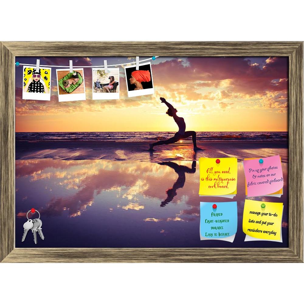 ArtzFolio Woman Practicing Yoga On The Beach At Sunset Printed Bulletin Board Notice Pin Board Soft Board | Framed-Bulletin Boards Framed-AZ5006826BLB_FR_RF_R-0-Image Code 5006826 Vishnu Image Folio Pvt Ltd, IC 5006826, ArtzFolio, Bulletin Boards Framed, Landscapes, Sports, Photography, woman, practicing, yoga, on, the, beach, at, sunset, printed, bulletin, board, notice, pin, soft, framed, sea, silhouette, sky, meditation, exercise, ocean, relax, body, nature, people, practice, healthy, fitness, peace, sun