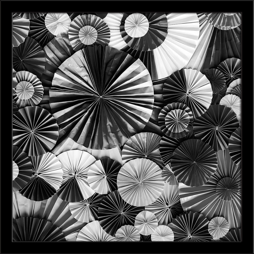 Abstract Black & White Paper Flower Art Painting Poster Frame - Regular Art Framed - ArtzFolio.com