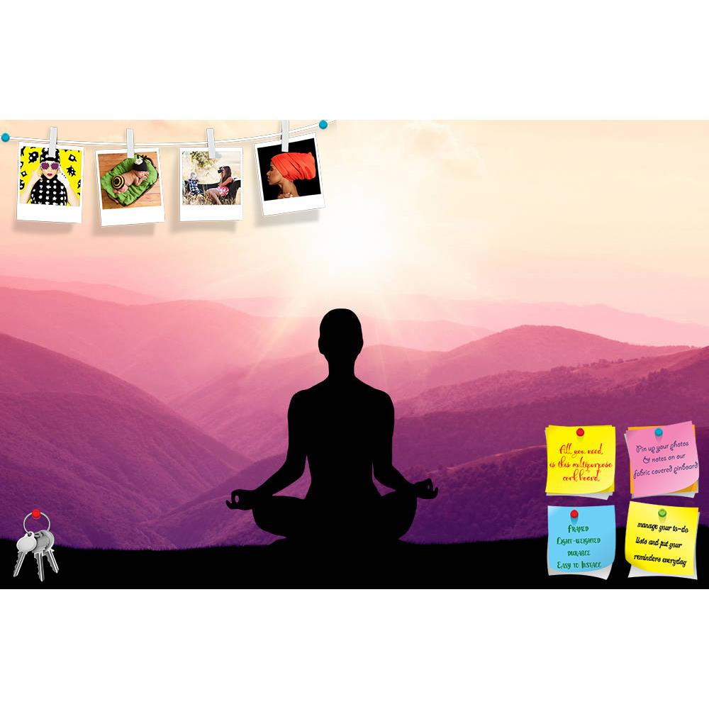ArtzFolio Yoga Silhouette On The Mountain In Sunrays Printed Bulletin Board Notice Pin Board Soft Board | Frameless-Bulletin Boards Frameless-AZ5006851BLB_FL_RF_R-0-Image Code 5006851 Vishnu Image Folio Pvt Ltd, IC 5006851, ArtzFolio, Bulletin Boards Frameless, Landscapes, Places, Religious, Photography, yoga, silhouette, on, the, mountain, in, sunrays, printed, bulletin, board, notice, pin, soft, frameless, sunrise, peace, pose, lotus, fitness, sun, mind, energy, zen, lifestyle, healthy, young, body, relax