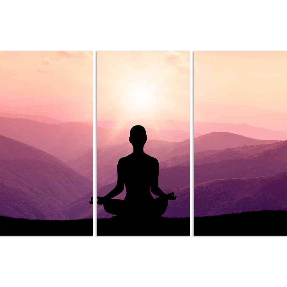 ArtzFolio Yoga Silhouette On The Mountain In Sunrays Split Art Painting Panel on Sunboard-Split Art Panels-AZ5006851SPL_FR_RF_R-0-Image Code 5006851 Vishnu Image Folio Pvt Ltd, IC 5006851, ArtzFolio, Split Art Panels, Landscapes, Places, Religious, Photography, yoga, silhouette, on, the, mountain, in, sunrays, split, art, painting, panel, sunboard, framed, canvas, print, wall, for, living, room, with, frame, poster, pitaara, box, large, size, drawing, big, office, reception, of, kids, designer, decorative, 