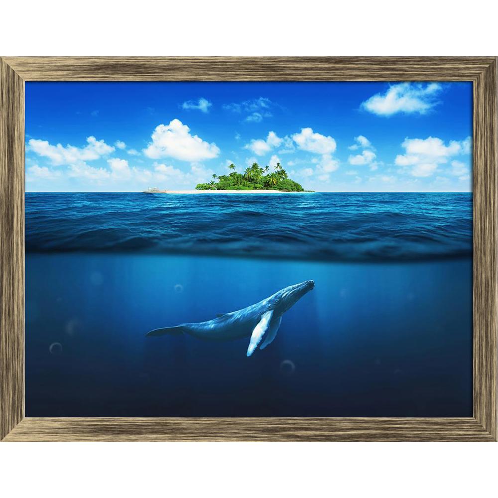 ArtzFolio Island With Palm Trees Whale Underwater Canvas Painting Synthetic Frame-Paintings Synthetic Framing-AZ5006854ART_FR_RF_R-0-Image Code 5006854 Vishnu Image Folio Pvt Ltd, IC 5006854, ArtzFolio, Paintings Synthetic Framing, Animals, Landscapes, Digital Art, island, with, palm, trees, whale, underwater, canvas, painting, synthetic, frame, framed, print, wall, for, living, room, poster, pitaara, box, large, size, drawing, art, split, big, office, reception, photography, of, kids, panel, designer, deco