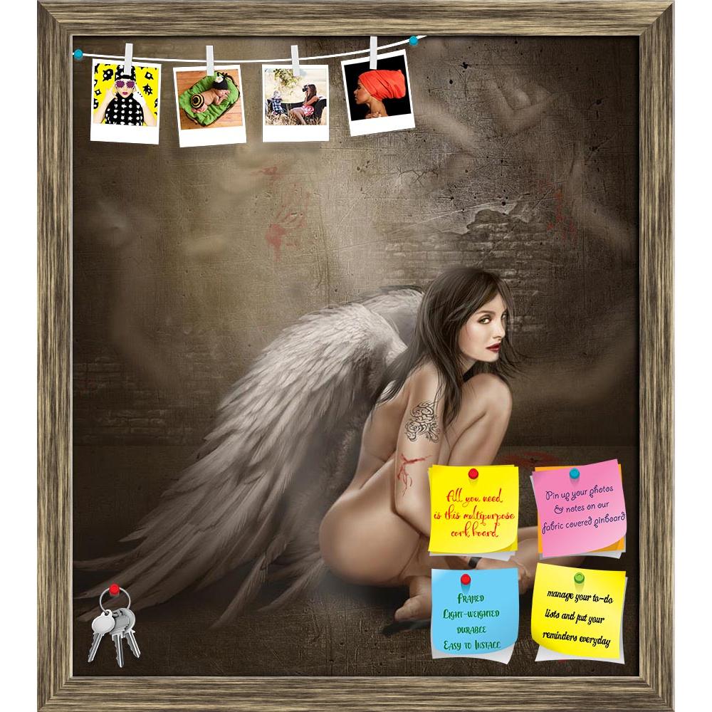ArtzFolio Black Angel with Big Wings Printed Bulletin Board Notice Pin Board Soft Board | Framed-Bulletin Boards Framed-AZ5006861BLB_FR_RF_R-0-Image Code 5006861 Vishnu Image Folio Pvt Ltd, IC 5006861, ArtzFolio, Bulletin Boards Framed, Fantasy, Figurative, Digital Art, black, angel, with, big, wings, printed, bulletin, board, notice, pin, soft, framed, beautiful, wings., punishment, dungeon., pin up board, push pin board, extra large cork board, big pin board, notice board, small bulletin board, cork board