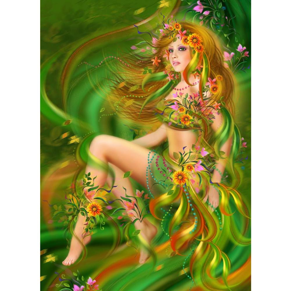 ArtzFolio Fantasy Summer Beauty Woman In Flower Dress Unframed Premium Canvas Painting-Paintings Unframed Premium-AZ5006862ART_UN_RF_R-0-Image Code 5006862 Vishnu Image Folio Pvt Ltd, IC 5006862, ArtzFolio, Paintings Unframed Premium, Fantasy, Figurative, Digital Art, summer, beauty, woman, in, flower, dress, unframed, premium, canvas, painting, large, size, print, wall, for, living, room, without, frame, decorative, poster, art, pitaara, box, drawing, photography, amazonbasics, big, kids, designer, office,